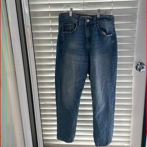 Womens mom/ straight leg jeans bluen denim